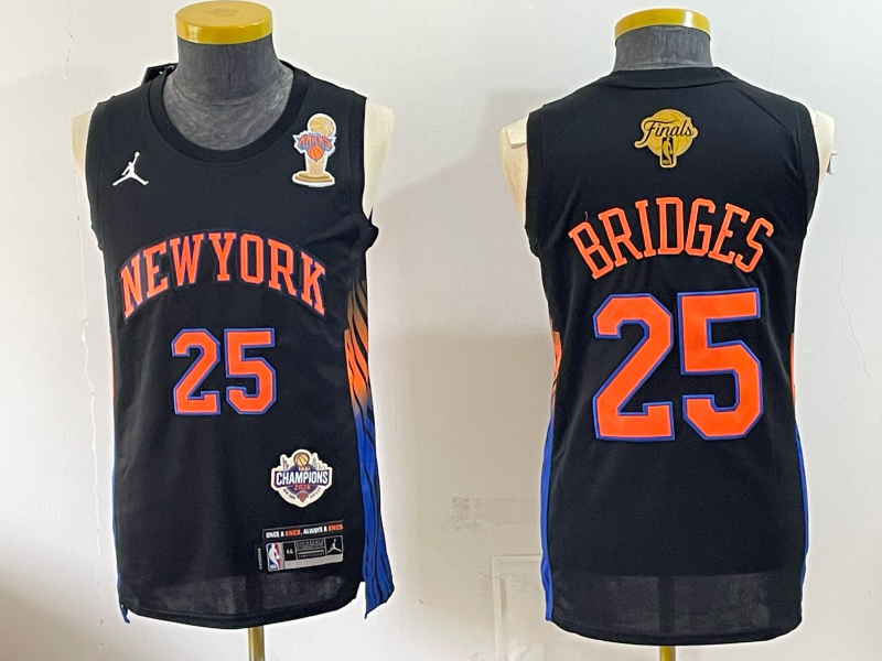 Men New York Knicks #25 Bridges black 2026 Nike NBA jersey 070100